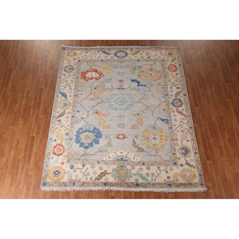 Oushak Oriental Area Rug Handmade Wool Carpet - 8'2" x 9'7"