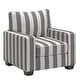 preview thumbnail 27 of 60, Roros Fabric Upholstered Square Arm Chair by iNSPIRE Q Classic Blue and White Strip Pattern
