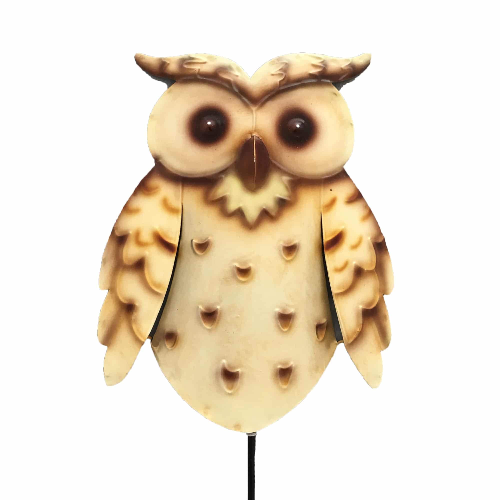 P0062 Handmade Pottery Hand Painted Decor Garden Owl Stoneware Ceramic Hanger