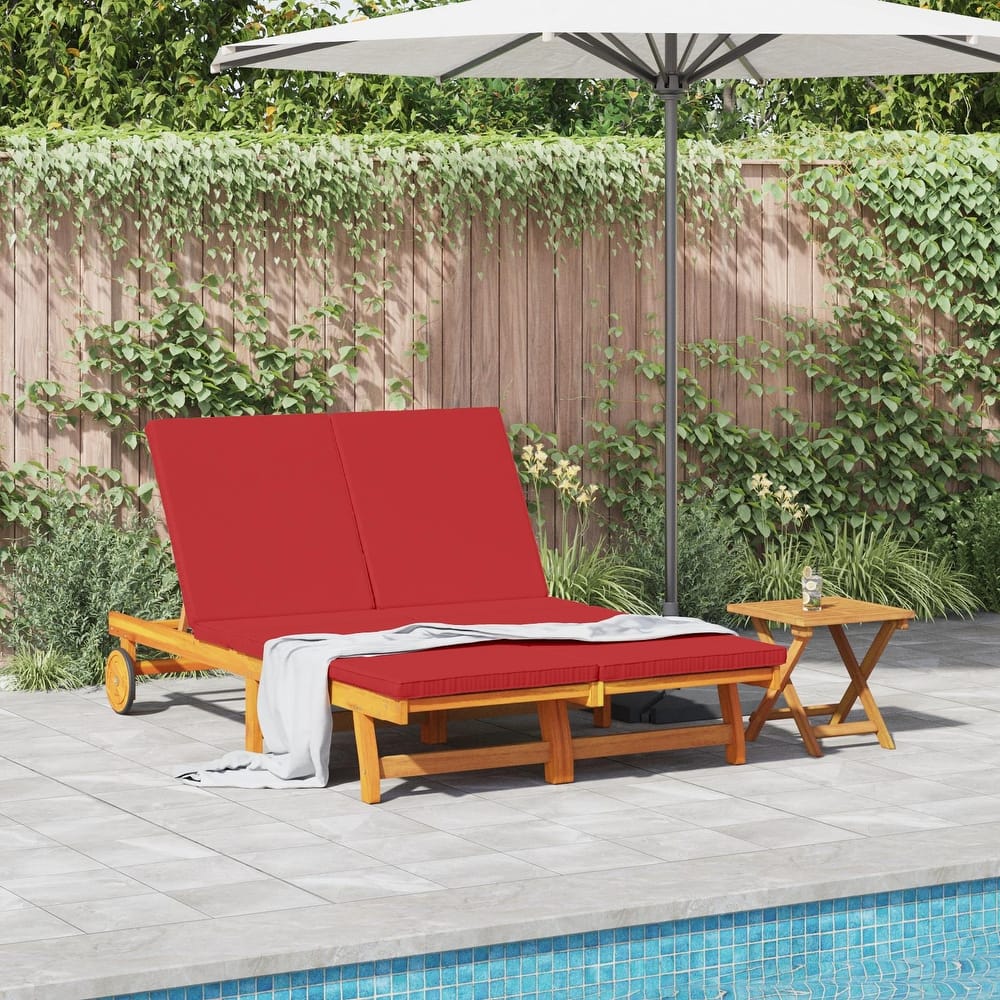 vidaXL Patio Lounge Chair Outdoor Sunbed Poolside Sunlounger Solid Wood Acacia