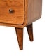 preview thumbnail 7 of 7, Artisan Furniture Mango solid Wood Mini Curved Chestnut Chest ,Brown,3 Drawers - N/A