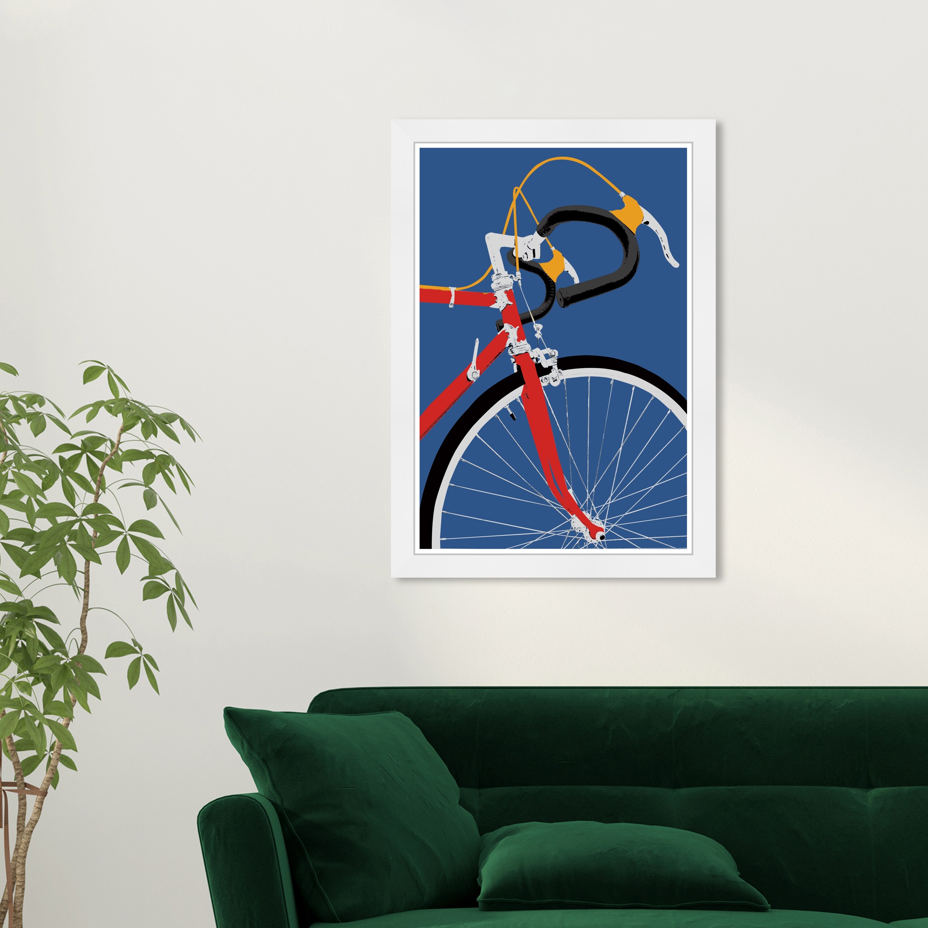Wynwood Studio Fixie in Primary Transportation Blue Wall Art