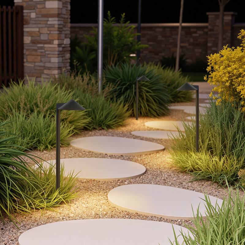 C Cattleya Low-Voltage Matte Black Aluminum 3000K LED Outdoor Path Light