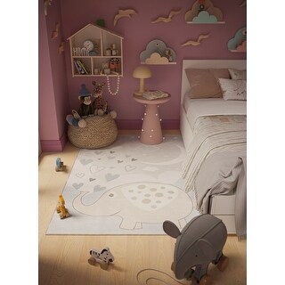 Ginza Six Washable Elefun Love Shower Kids Rug