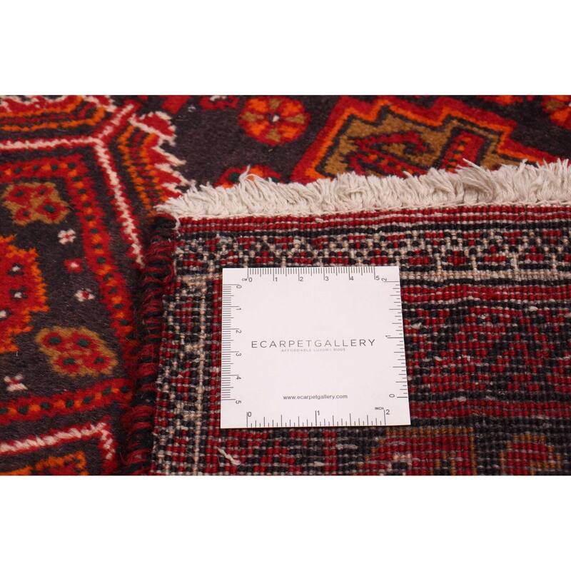 ECARPETGALLERY Hand-knotted Royal Baluch Red Wool Rug - 3'6 x 7'6