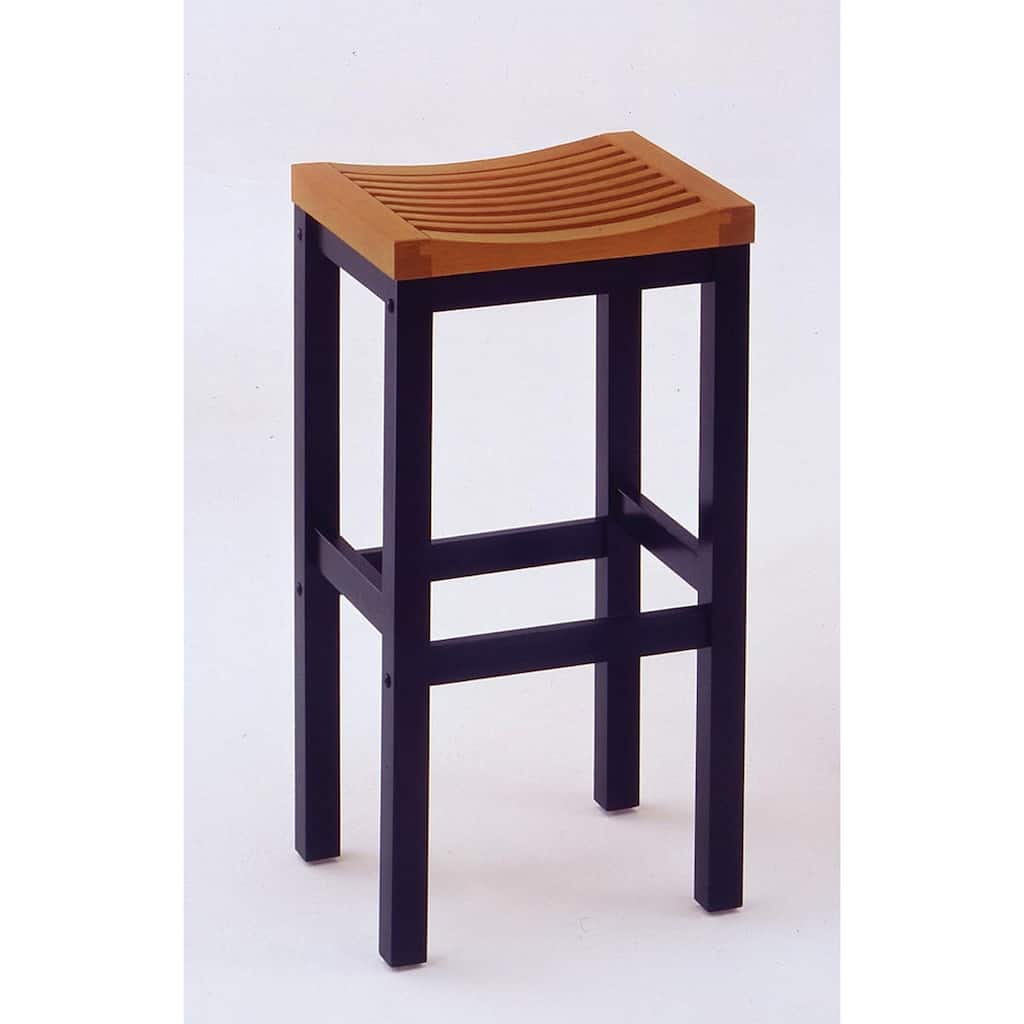 Black with Oak Top Bar Stool by Homestyles