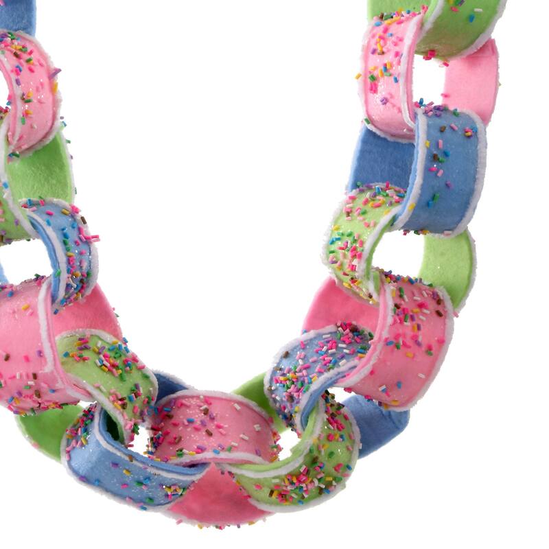 4' x 2.5" Sprinkles Pastel Candy Artificial Christmas Garland, Unlit