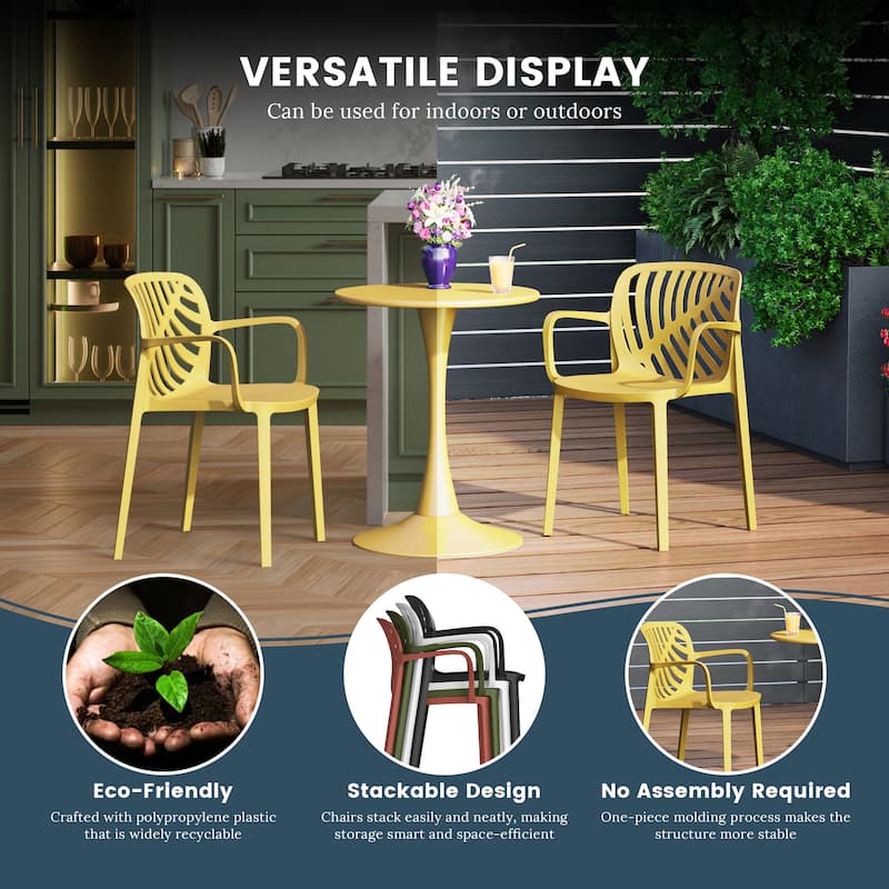 Frond and Form Outdoor Stacking Dining Armchair (Set of 2)