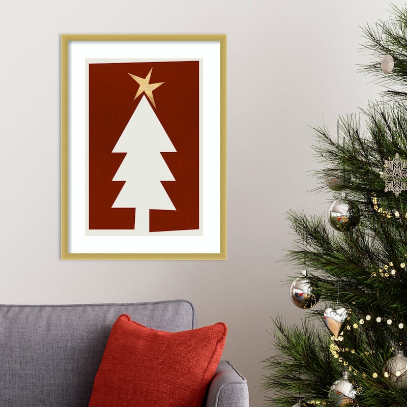Oh Silent Night by Kubistika Wood Framed Wall Art Print