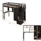 preview thumbnail 27 of 33, Twin size Loft Bed with Bookshelf,Drawers,Desk,and Wardrobe
