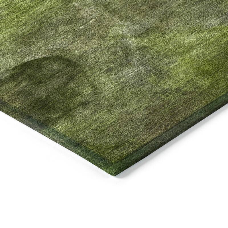Machine Washable Indoor/ Outdoor Abstract Contemporary Chantille Rug