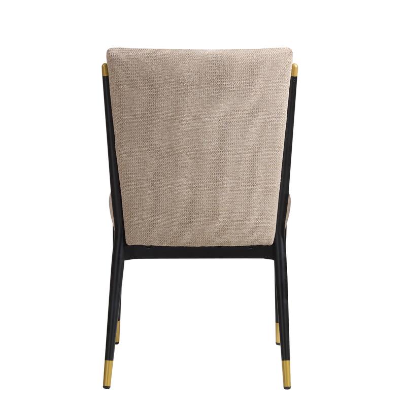 Christopher Knight Home - Modern Upholstered Metal Base Dining Chair with Solid Back (Set of 2)