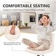 preview thumbnail 4 of 19, 17" x 19" Modern Upholstered Adjustable Height Swivel Bar Stools （Set of 2）