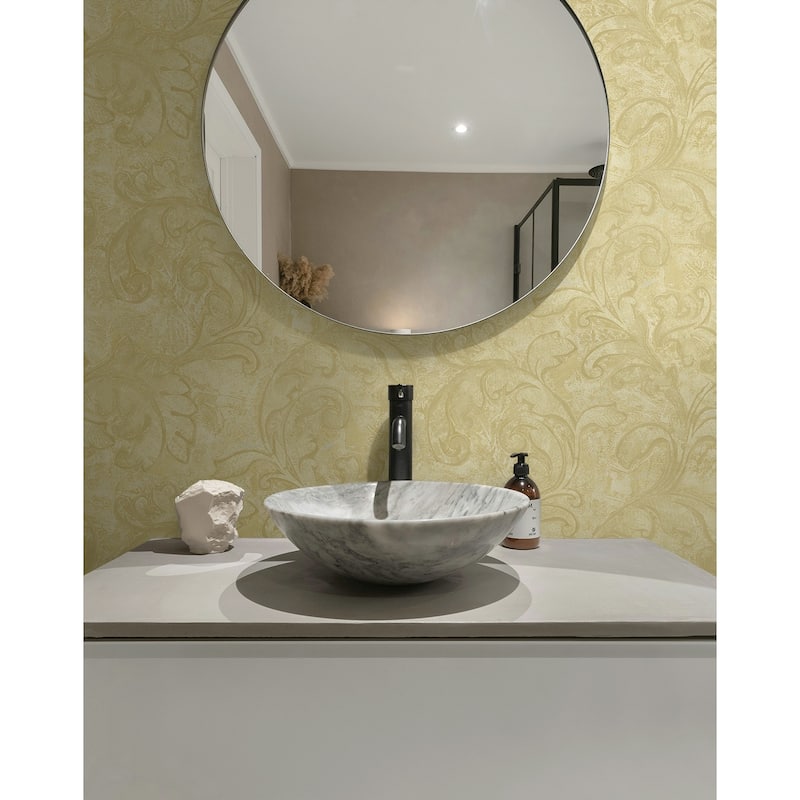 Seabrook Designs Delfina Leaf Trail Unpasted Wallpaper