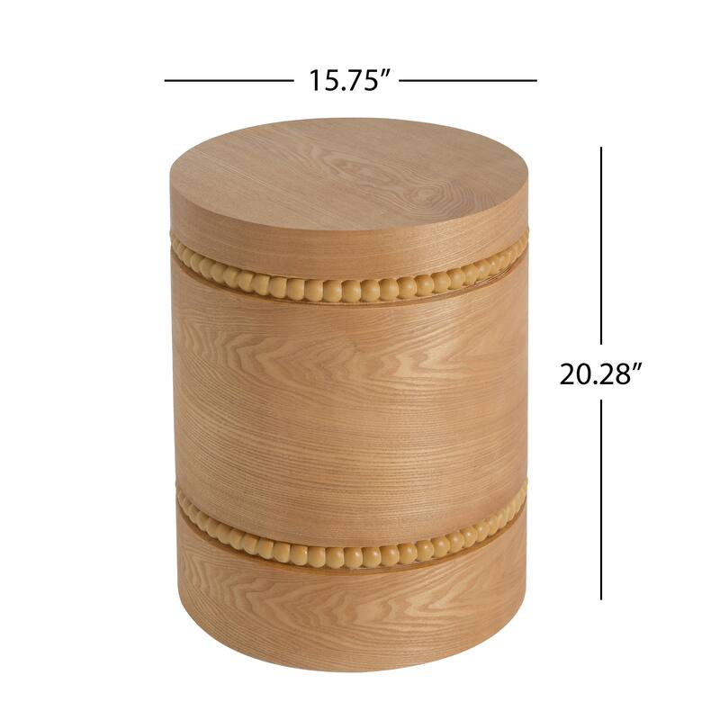 Christopher Knight Home - Camden Modern 15.35" Lightweight Wave-Shaped End Table with Tiered Shelves for Bedroom, Living Room