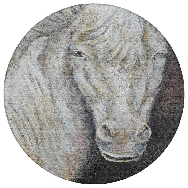 HomeRoots Animal Print Transitional Rectangle Outdoor Rug