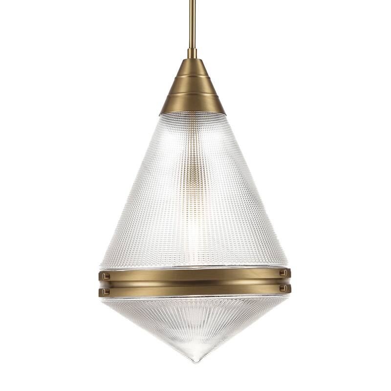 Maxim 10395 Hargreaves 1 Light 14" Wide Pendant - Natural Aged Brass