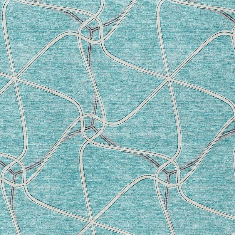 HomeRoots Geometric Transitional Rectangle Outdoor Rug