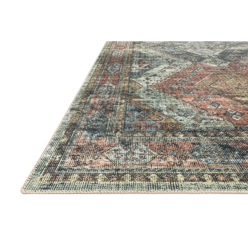 Alexander Home Leanne Traditional Distressed Printed Area Rug