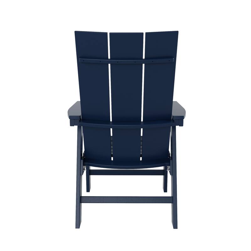 Polytrends Shoreside Hdpe All Weather Outdoor Patio Adirondack Dining Chair (1PC)