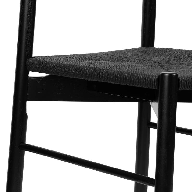 Poly & Bark Hamm Dining Chair - Solid Wood with Woven Seat