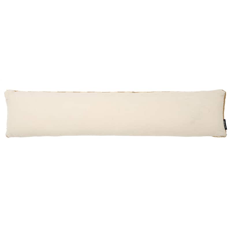 SAFAVIEH Home Nomy 8 x 36-inch Mustard/Beige Jute Bolster Pillow