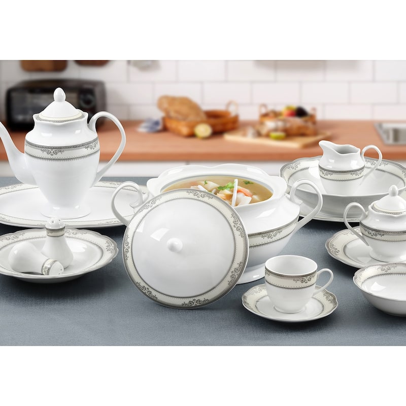 Lorren Home Trends Porcelain Souptureen w/Lid Victoria