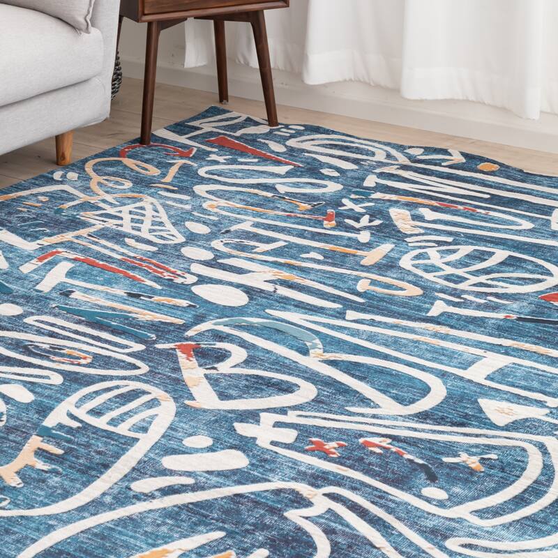 Katie Merz SPORTSGLYPHS Basketball Area Rug