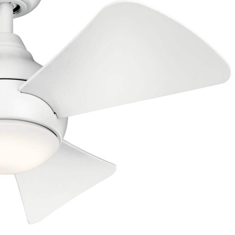 Kichler Lighting Sola Collection 34-inch Matte White LED Ceiling Fan