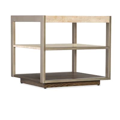 Hooker Furniture M11-80113-00 Hammon 24" Wide Square Marble Top Metal,