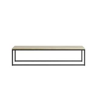 Celine 53.14 Coffee Table With Steel Legs In Nude Mosaic Wood - Nude