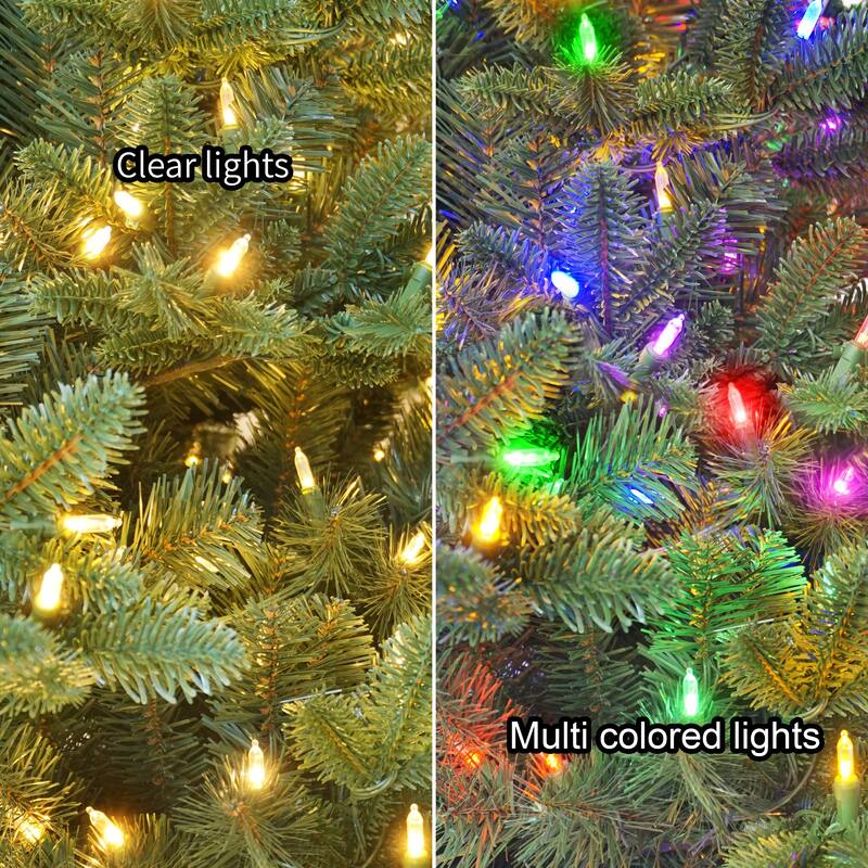 Puleo International 6.5' Pre-Lit Artificial Noble Fir Tree with 800 Dual-Color LED Lights