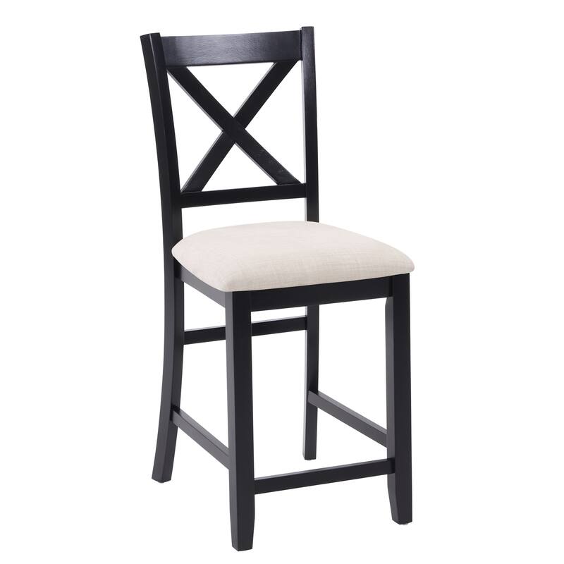 5-Piece Counter Height Dining Table Set with 4 Chairs, Classic Wooden Dining Table Set for 4