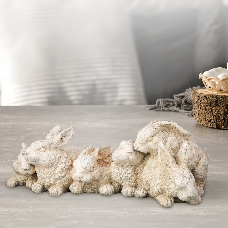 Resin Garden Bunny Clutch X6 12.5"L