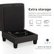 preview thumbnail 3 of 11, Furniture of America Xenia Modern Boucle Ottoman with Storage