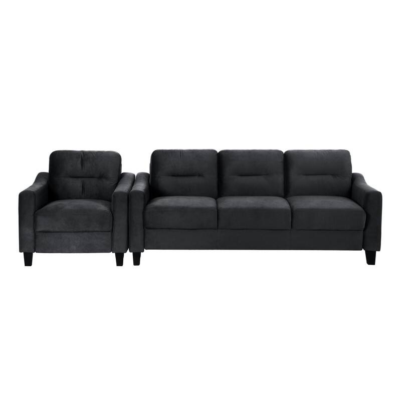 Modular Velvet Couch Comfortable Sectional Sofa with Detachable Design