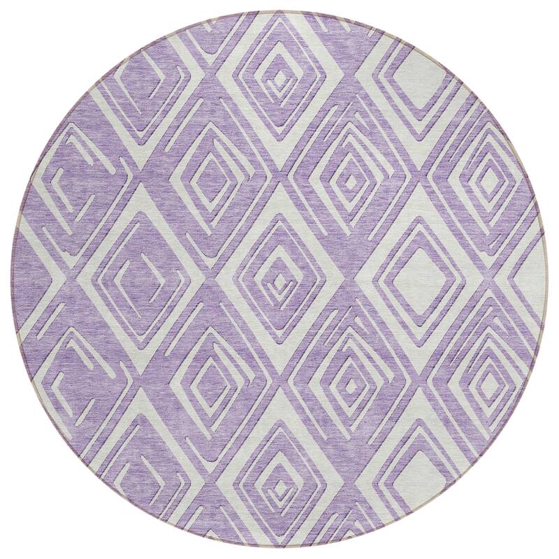 Machine Washable Indoor/ Outdoor Chantille Contemporary Diamonds Rug