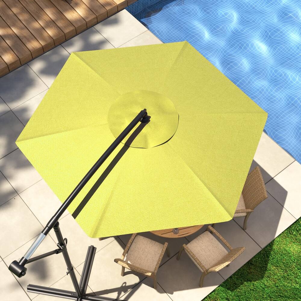 COSIEST 9ft Outdoor Patio Umbrella Offset Hanging Umbrella