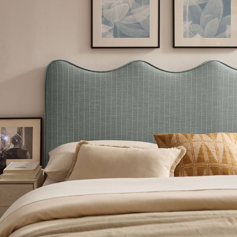 Athena Striped Fabric Upholstered Headboard