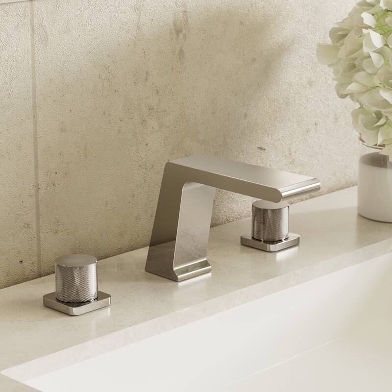 GRANDJOY 3-Hole Widespread Bathroom Sink Faucet 2-Handle High-Pressure Spout Vessel Sink Faucet - Chrome