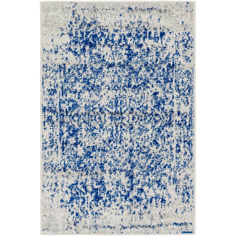 Livabliss Harput Traditional Area Rug - Blue - Rectangle - 2' x 2' 11"