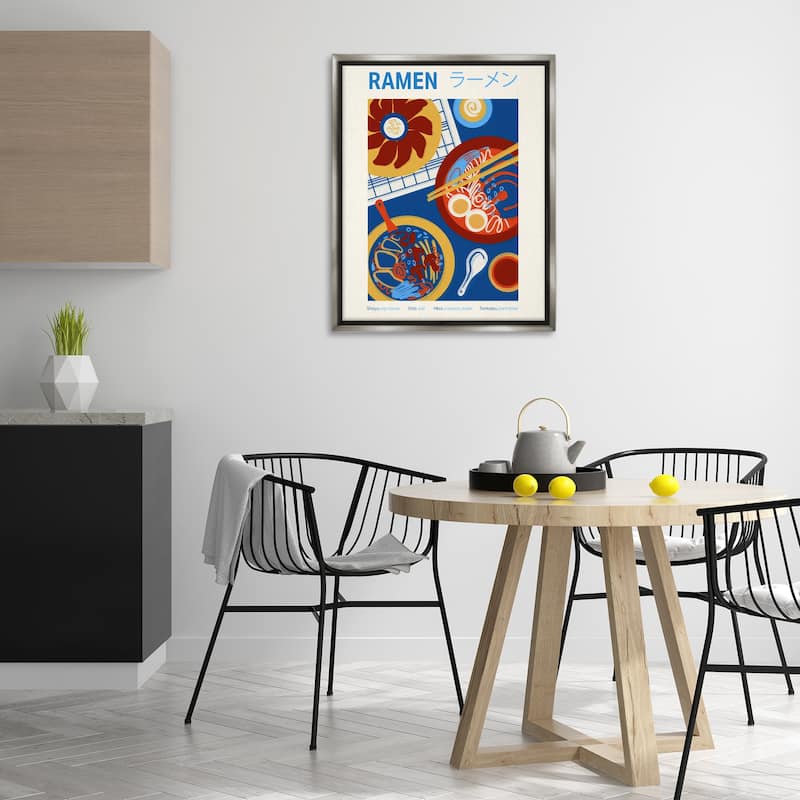 Stupell Ramen Table Placement Framed Floater Canvas Wall Art Design By Victoria Barnes