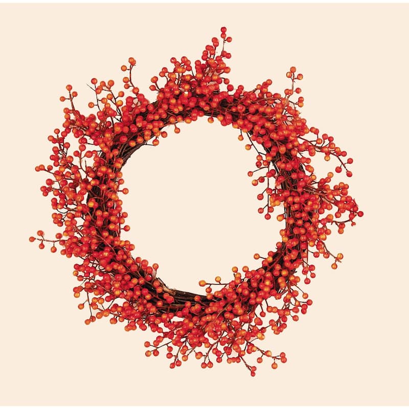 18" Fall Weatherproof Berry Wreath