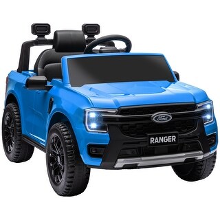 Licensed Ford Ranger Ride-On Truck with Remote Control, Storage, LED Headlights
