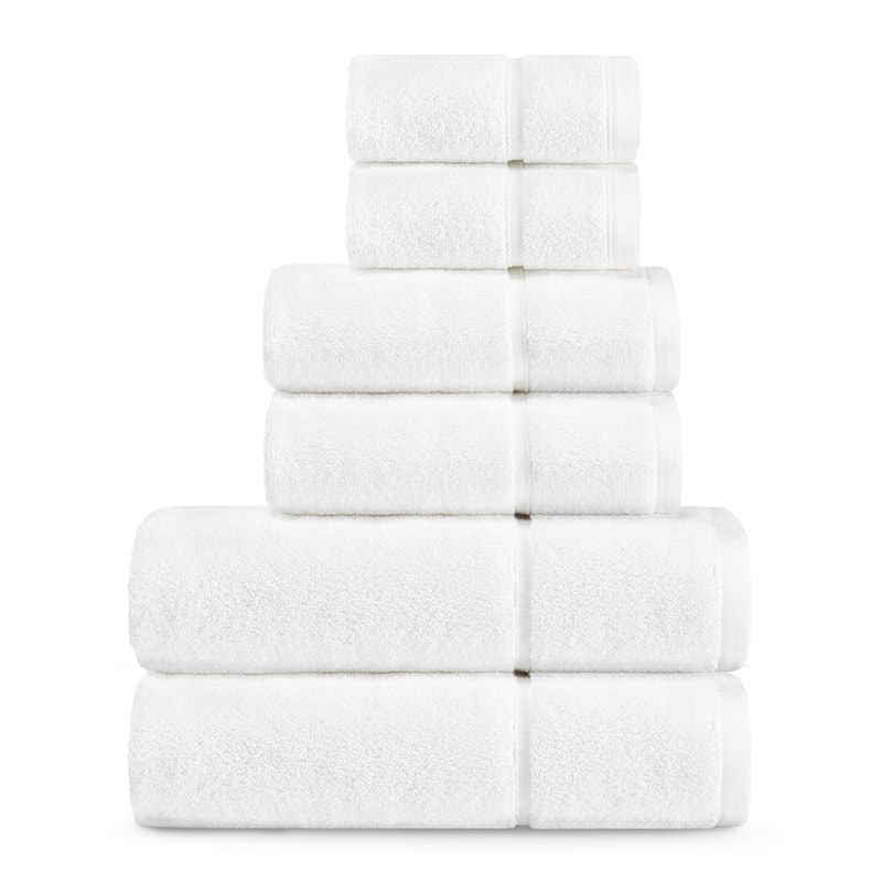 Vera Wang Modern Lux Cotton 6 Piece Towel Set - 6 Piece - White