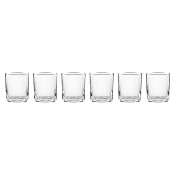 slide 2 of 33, Oneida 24 Seven Colors Medium Tumblers, Set of 6, Clear or Colored Rims - 4"H x 3.25" Round; 13.5-Fl Oz Clear Rims