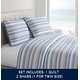 preview thumbnail 6 of 11, Nautica Jettison Horizontal Stripes Reversible Cotton Quilt (Blue, 3 Piece Set)