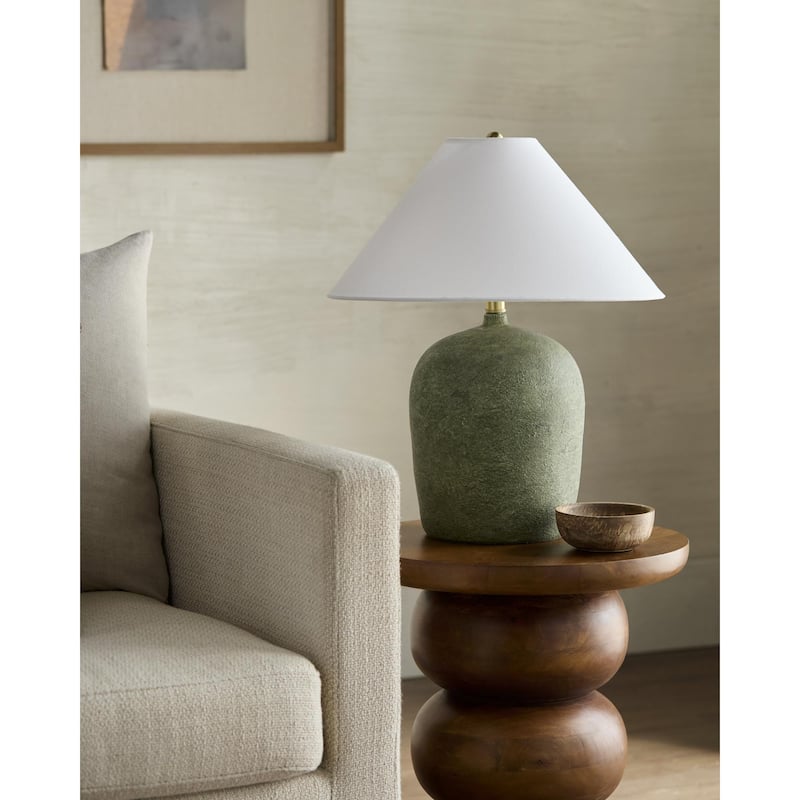 Livabliss Otahu Traditional Accent Table Lamp - 20"H x 17"W x 17"D - Green