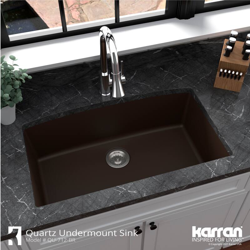 Karran Undermount Quartz Double Bowl Kitchen Sink