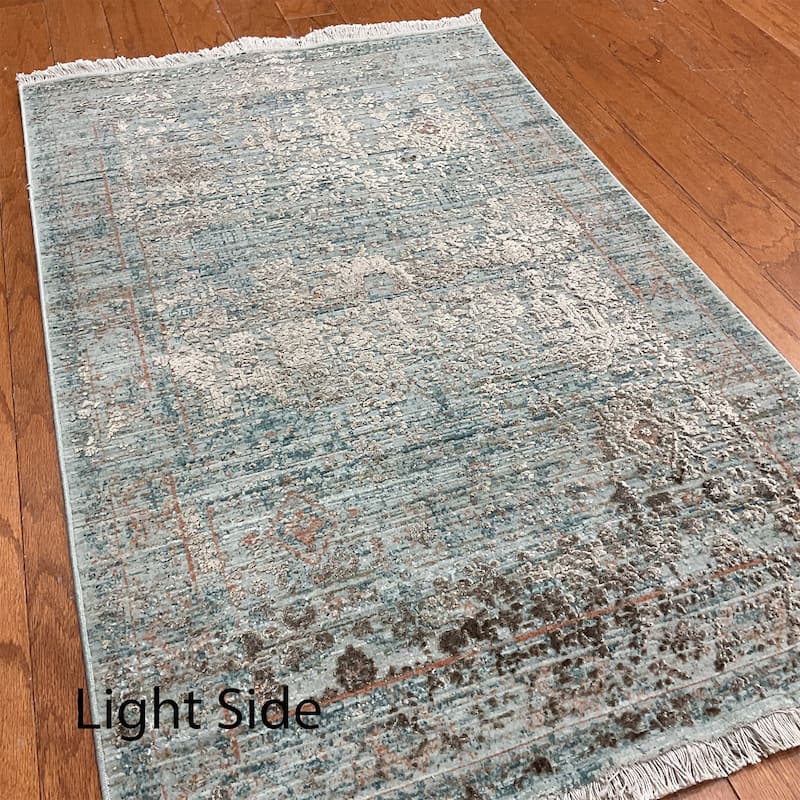 HERAT ORIENTAL Turkish Modern Erased Design Wool & Silk Rug - 2' x 2'11"